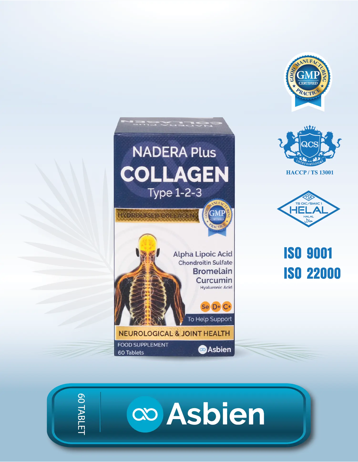 Nadera Plus Collagen (Collagen) Type 2, Type 3 - 60 Tablets