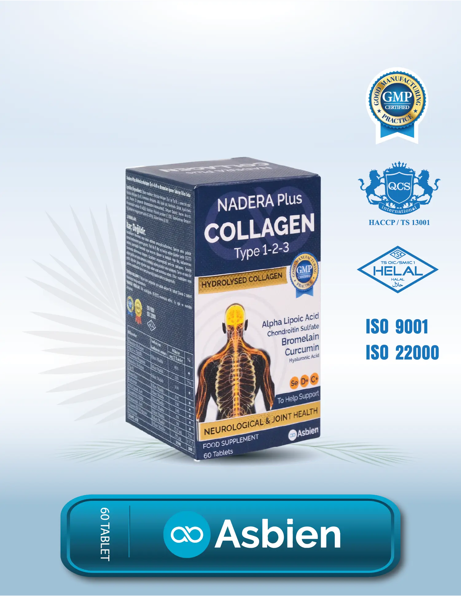 Nadera Plus Collagen (Collagen) Type 2, Type 3 - 60 Tablets