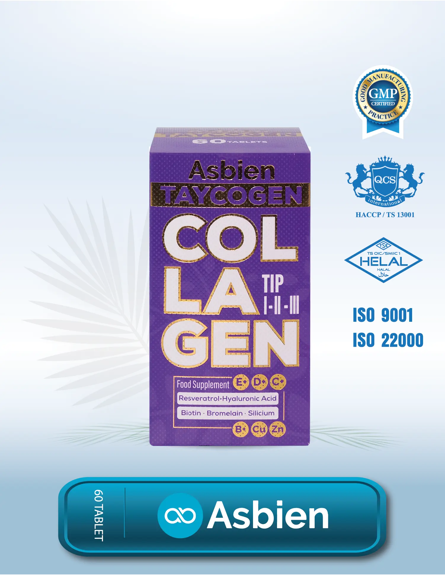 Taycogen Collagen Type 1, Type 2, Type 3 - 60 Tablets