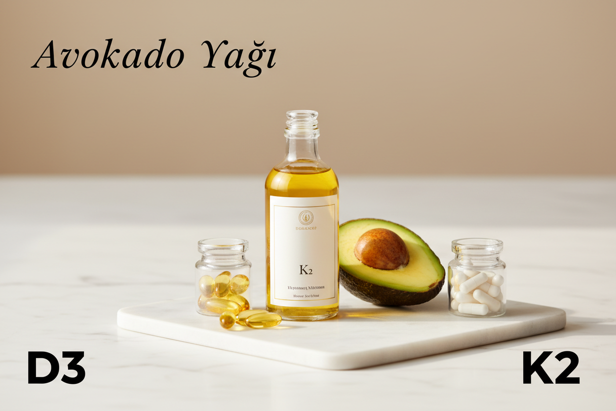 Avokado yağlı D3 K2 vitamini emilimi