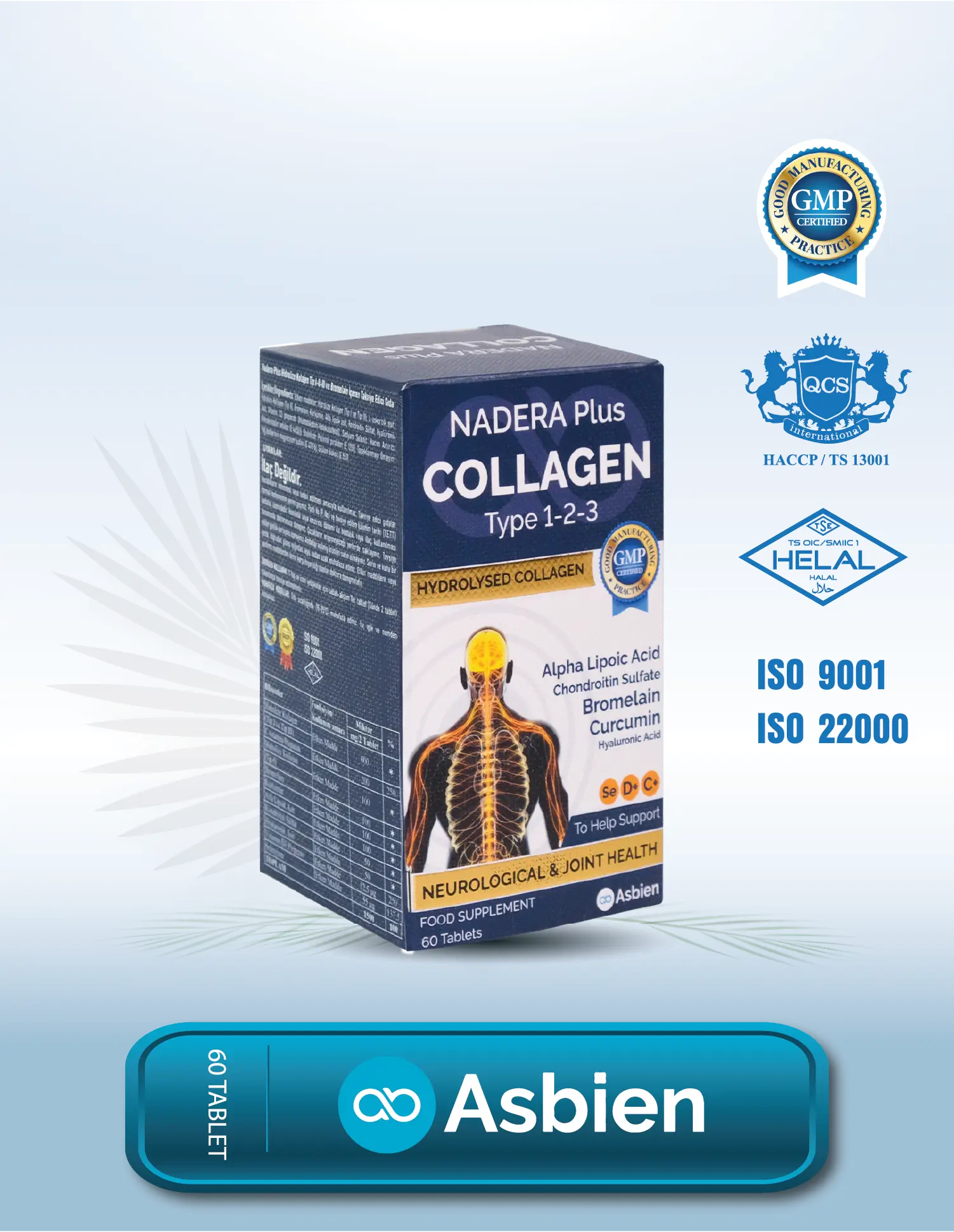 Nadera Plus Collagen (Kolajen) Tip 2, Tip 3 - 60 Tablet
